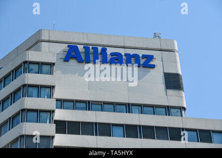 Alliance alto, Königsworther posto, Brühlstrasse, Hannover, Bassa Sassonia, Germania, Allianz-Hochhaus, Königsworther Platz, Brühlstraße, Niedersach Foto Stock