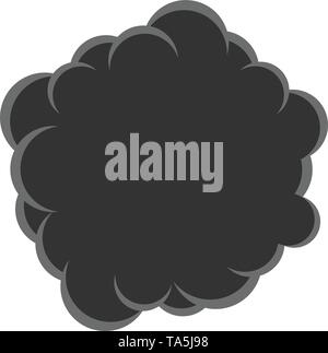 Vector nuvola di fumo inquinamento. nuvola nera di gas CO2 nell'aria. anidride carbonica icona smog. illustrazione dell inquinamento dell ambiente di atmosfera o s Illustrazione Vettoriale