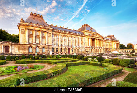 Palazzo Reale Belga a Bruxelles Foto Stock