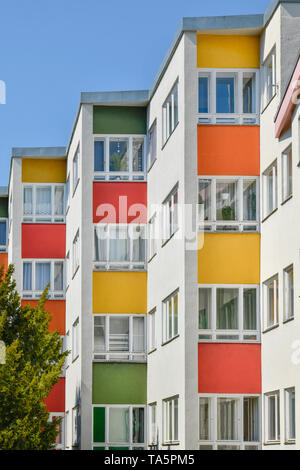 "Costruzioni residenziali di Hans Scharoun ''east end'', Göbelstrasse, grande insediamento Siemensstadt, Spandau, Berlino, Germania", Wohnbauten von Hans Foto Stock