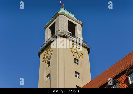 Municipio Spandau, della torre del municipio, Carl grembiule street, Spandau, Berlino, Germania, Rathaus Spandau, Rathausturm, Carl-Schurz-Straße, Deutschland Foto Stock