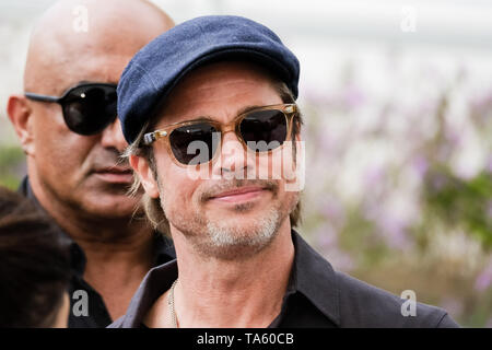 Cannes, Francia. 22 maggio 2019. Brad Pitt pone a un photocall per una volta In. Hollywood mercoledì 22 maggio 2019 presso la 72a edizione del Festival de Cannes, Palais des Festivals Cannes. Nella foto: Brad Pitt. Foto di credito: Julie Edwards/Alamy Live News Foto Stock