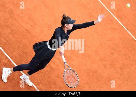 Norimberga, Germania. 22 Maggio, 2019. Tennis: Wta-Tour - Norimberga, single, donne, 1° round, Lisicki (Germania) - Tomljanovic (Australia). Ajla Tomljanovic in azione. Credito: Daniel Karmann/dpa/Alamy Live News Foto Stock