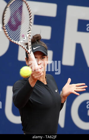 Norimberga, Germania. 22 Maggio, 2019. Tennis: Wta-Tour - Norimberga, single, donne, 1° round, Lisicki (Germania) - Tomljanovic (Australia). Ajla Tomljanovic in azione. Credito: Daniel Karmann/dpa/Alamy Live News Foto Stock