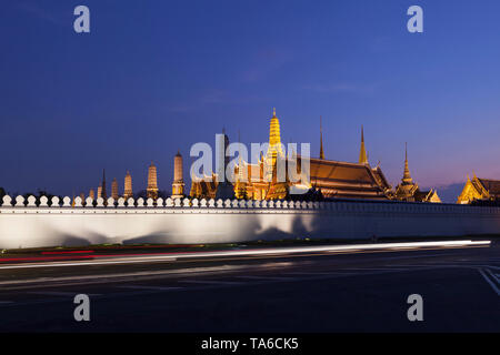 Il Grand Palace e il Wat Phra Kaeo, Bangkok, Thailandia Foto Stock