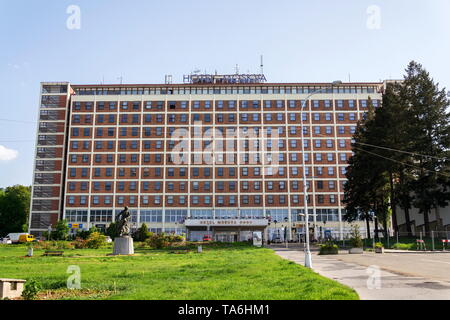 ZLIN, Repubblica Ceca - 29 Aprile 2018: Hotel Moskva sulla Namesti Prace on April 29, 2018 in Zlin, Repubblica Ceca. Foto Stock