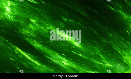 Incandescente verde nebula closeup sfondo astratto, generato dal computer sfondo astratto, rendering 3D Foto Stock