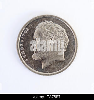 Il greco 10 Drachmes moneta 1988 Foto Stock