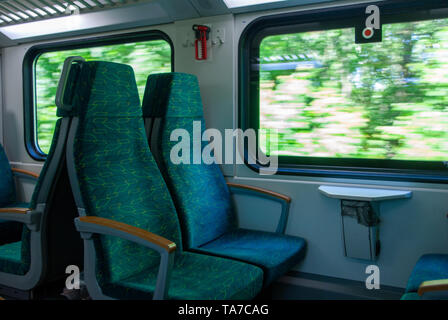 View from inside of a ODEG Regionalexpress RE2 Foto Stock