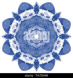 Colorato Mandala carino. Decorazione tonda insolita ornamenti. Illustrazione Vettoriale