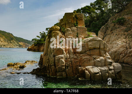 A Camí de Ronda vicino a Begur in Costa Brava regione, Spagna Foto Stock