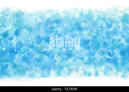 Colori pastello blu cielo astratto o acquerello sfondo di vernice Foto Stock