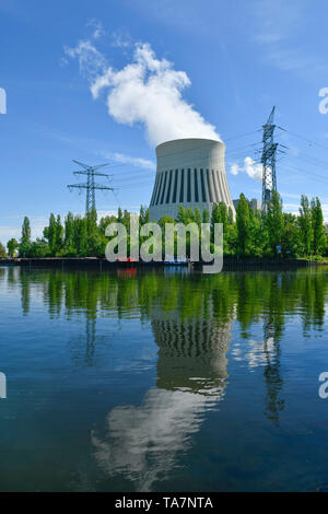 Torre di raffreddamento, power station Reuter west, Siemensstadt, Spandau, Berlino, Germania, Kühlturm, Kraftwerk Reuter West, Deutschland Foto Stock