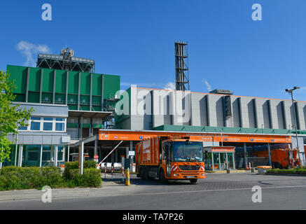 Garbage potenza di riscaldamento di lavoro il BSR, la libertà, la vita del resto, Spandau, Berlino, Germania, Müllheizkraftwerk der BSR, Freiheit, Ruhleben, Deutschland Foto Stock