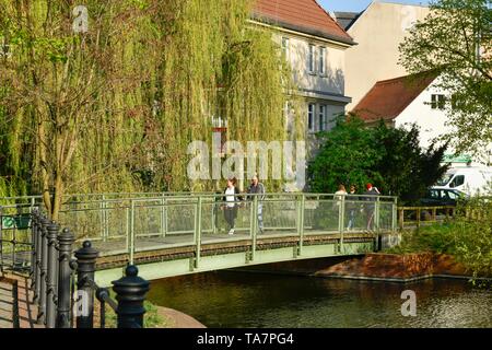 Ponte fosso del mulino, Spandau, Berlino, Germania, Brücke, Mühlengraben, Deutschland Foto Stock