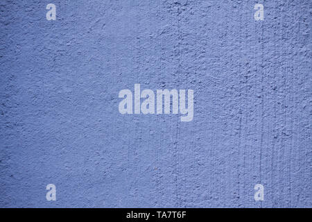 Bianco rustico parete lavato concreto sfondo texture dipinte in colore blu - Close up immagine Foto Stock