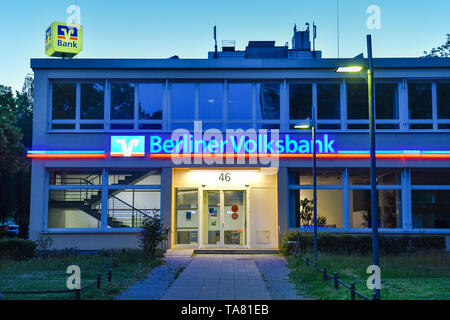 Berlino banca nazionale, Schlossstrasse, Steglitz, Steglitz-Zehlendorf, Berlino, Germania, la Berliner Volksbank, Deutschland Foto Stock