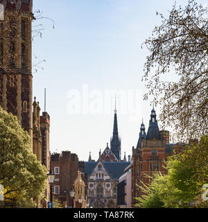 Vista su Newman Row, LINCOLN' S INN Campi, London, Regno Unito Foto Stock