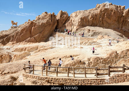 L'oasi di Chebika a Tozeur, Tunisia, Africa Foto Stock