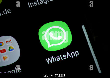 Smartphone, display, ext., WhatsApp, Display, App Foto Stock