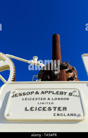 La Jessop e Appleby Bros viaggio gru a vapore vicino al Ponte della Costituzione a Constitution Dock Hobart Tasmania Australia è stato commissionato nel 1899. Foto Stock