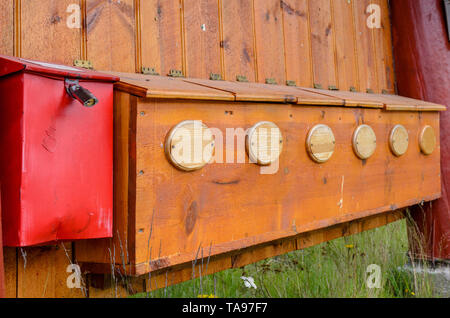 Close-up del postboxes Foto Stock