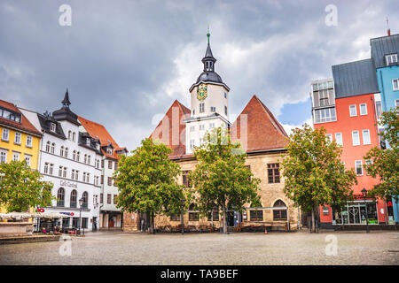 JENA, Germania - circa aprile, 2019: Marktplatz di Jena in Turingia, Germania Foto Stock