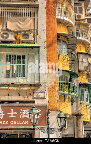 Vecchie pietre miliari di Macau Foto Stock