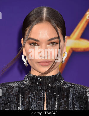 LOS ANGELES, CA - 21 Maggio: Shanina Shaik assiste la premiere del Disney's 'Aladdin' a El Capitan theater il 21 maggio 2019 a Los Angeles, California. Foto Stock