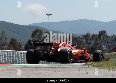 Barcellona, Spagna. Maggio 14th, 2019 - Charles Leclerc da Monaco 16 della Scuderia Ferrari in pista a F1 2019 Test al Circuit de Catalunya. Foto Stock
