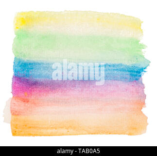 Acquerello sfondo COLORE ARCOBALENO Foto Stock