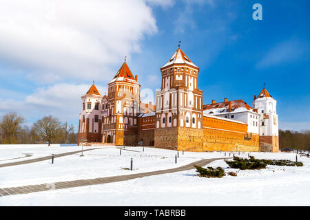 Grand View al Castello di Mir, Regione di Minsk, Bielorussia. Foto Stock