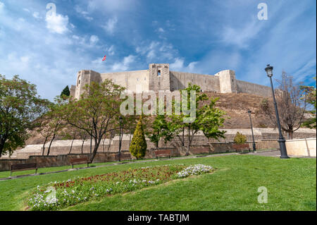 Castello di Gaziantep chiamando "hantab, hamtab' è anche un museo della guerra. Come risultato dei nuovi scavi, la storia del castello risale al bronz Foto Stock