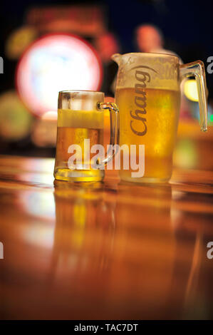 Progetto di birra Chang Chiang Mai Thailandia Foto Stock