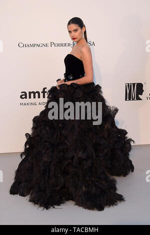 Cannes, Francia. 23 Maggio, 2019. Cap d'Antibes, tappeto rosso per la ventiseiesima amfAR Gala di Cannes. Nella foto: Sara Sampaio Credit: Indipendente Photo Agency Srl/Alamy Live News Foto Stock