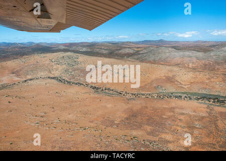 Vista aerea del terreno nella sezione settentrionale della Namaqua National Park in Northern Cape Provincia del Sud Africa. Foto Stock