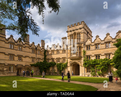 Radcliffe Quad, University College di Oxford, Regno Unito Foto Stock