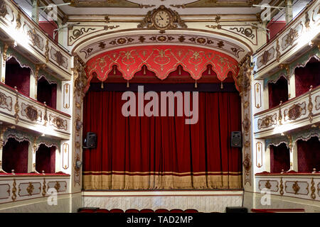 Busseto Parma Italia. Il Teatro Giuseppe Verdi all'interno della Rocca Pallavicino Foto Stock