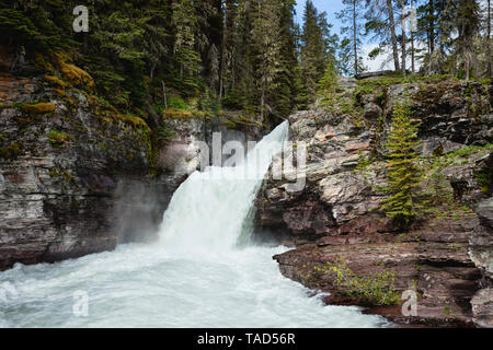 St. Mary's cade nel Glacier National Park Foto Stock