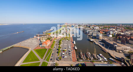 Germania, Brema e Bremerhaven, Porto Nuovo, Weser Foto Stock