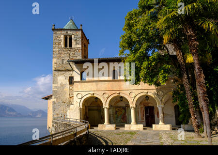L'Italia, Lago Maggiore, Santa Caterina del Sasso Foto Stock
