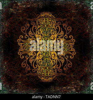 Colore e ornamentali leggermente sfocata sfondo ad acquerello Foto Stock