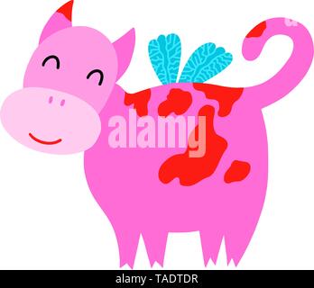 Kawaii animale fantasy art isolati su sfondo bianco Illustrazione Vettoriale