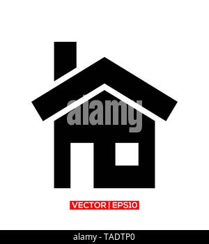 Home icona logo vettoriale o illustrazione. Foto Stock