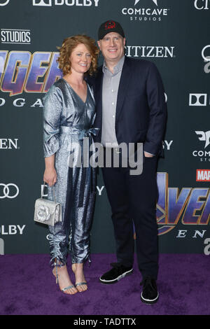 Premiere mondiale di Walt Disney Studios Motion Pictures 'vendicatori: Endgame' - Arrivi con: Caitlin Feige, Kevin Feige, presidente di Marvel Studios dove: Los Angeles, California, Stati Uniti quando: 22 Apr 2019 Credit: Sheri Determan/WENN.com Foto Stock