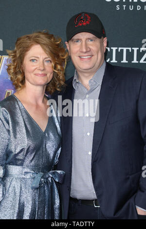Premiere mondiale di Walt Disney Studios Motion Pictures 'vendicatori: Endgame' - Arrivi con: Caitlin Feige, Kevin Feige, presidente di Marvel Studios dove: Los Angeles, California, Stati Uniti quando: 22 Apr 2019 Credit: Sheri Determan/WENN.com Foto Stock