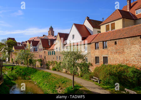 In Germania, in Baviera, Donauwoerth, Kleine Woernitz Foto Stock