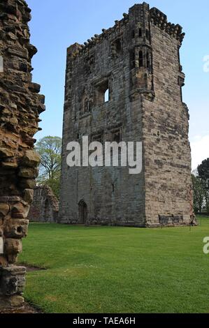 Il castello a Ashby de la Zouch, Leicestershire. La casa di William, Lord Hastings, alleato di Edoardo IV. Successivamente distrutta nella guerra civile, 1646 Foto Stock