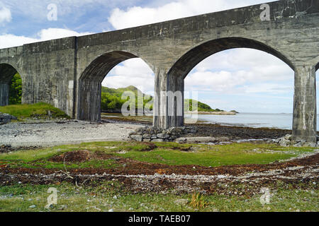 Il Viadotto di Avon è un ponte ferroviario su Avon, che forma il confine tra il Consiglio scozzese Zone West Lothian e Falkirk. Foto Stock