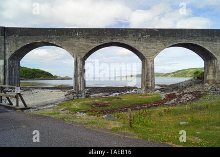 Il Viadotto di Avon è un ponte ferroviario su Avon, che forma il confine tra il Consiglio scozzese Zone West Lothian e Falkirk. Foto Stock